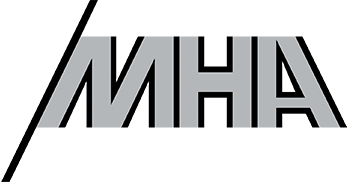 O logo da MHA Engenharia