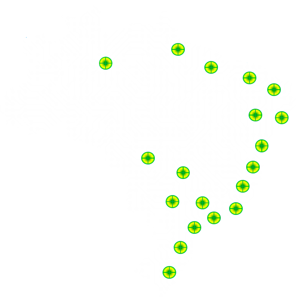 Mapa do Brasil com inclusão dos escritórios