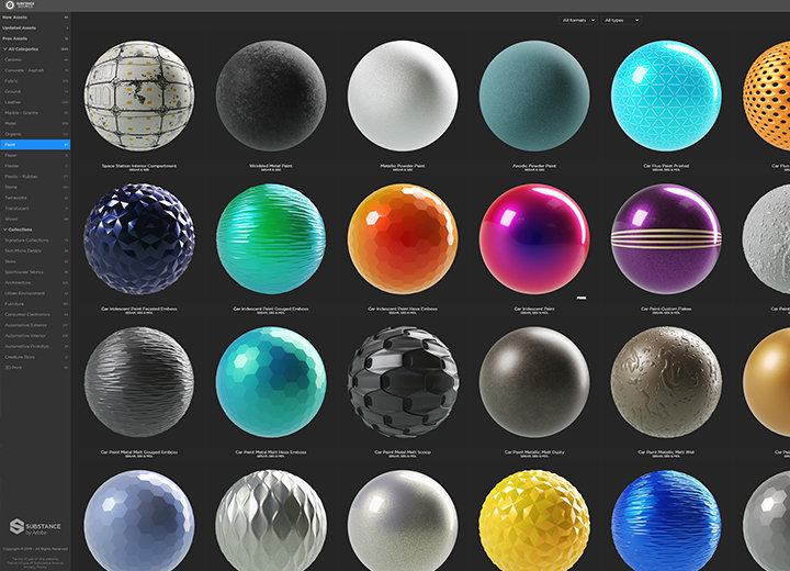 Imagem Adobe Substance Source - Imagem de biblioteca de materiais 3D