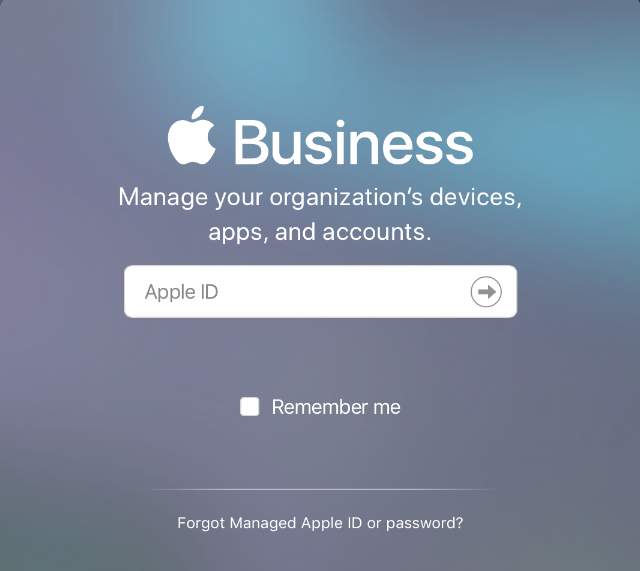 imagem apple business manager