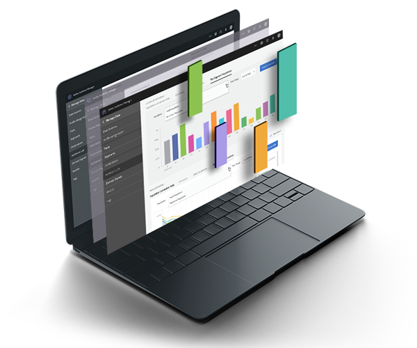 Adobe Audience Manager - Imagem ilustrando a Plataforma de gerenciamento de dados, segmentação de público, insights de público, ação em tempo real.