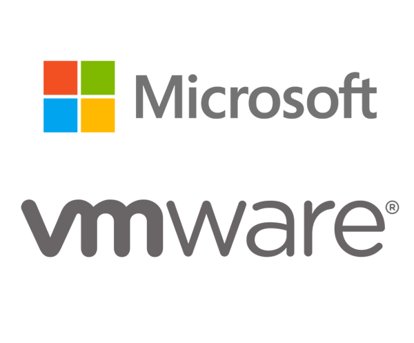 Logo Microsoft e VMware